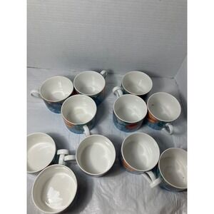 Victoria Beale Forbidden Fruit Porcelain Cups Set of 8 Dishwasher Microwave Safe